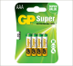 GP AAA ALKALINE 4 PACK